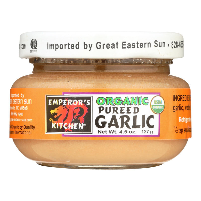 Emperor's Kitchen Organic Garlic - Pureed - Case of 12 - 4.5 Ounce.
