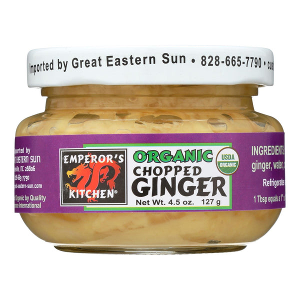 Emperors Kitchen Ginger - Organic - Chopped - 4.5 Ounce - case of 12