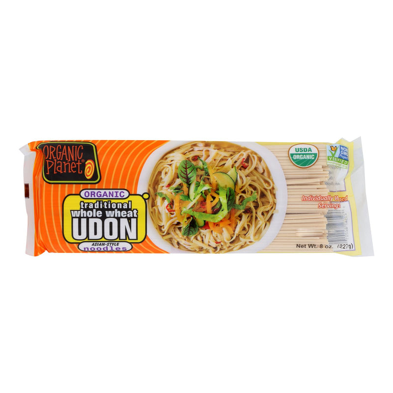 Organic Planet Traditional Whole Wheat Udon Oriental Noodles - Case of 12 - 8 Ounce.
