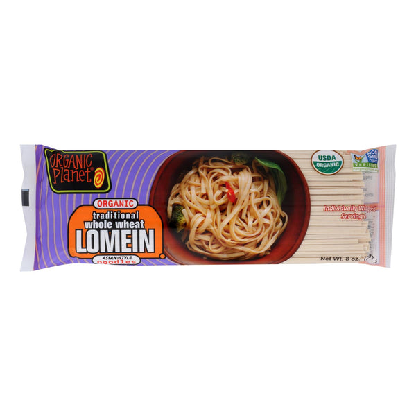 Organic Planet Traditional Whole Wheat Lomein Oriental Noodles - Case of 12 - 8 Ounce.