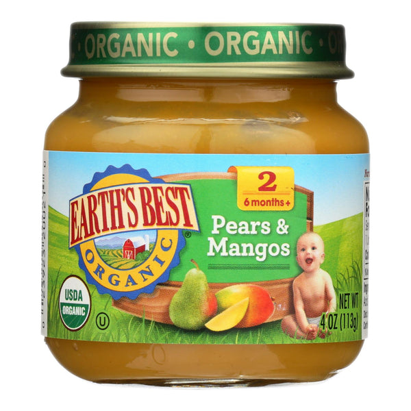 Earth's Best - Stage 2 Pears & Mangos - Case of 10-4 Ounce