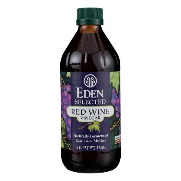 Eden Foods Raw Unfiltered Red Wine Vinegar - Case of 12 - 16 fl Ounce