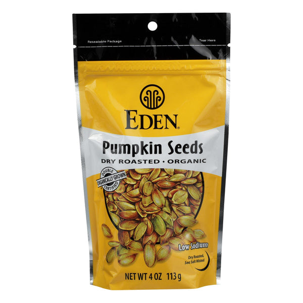 Eden Foods Organic Pumpkin Seeds - Dry Roasted - Case of 15 - 4 Ounce.