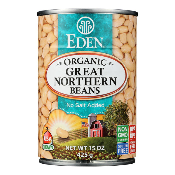 Eden Foods Great Northern Beans Organic - Case of 12 - 15 Ounce.