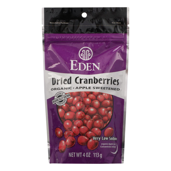 Eden Foods Eden Organic Dried Cranberries Apple Sweetened - Case of 15 - 4 Ounce