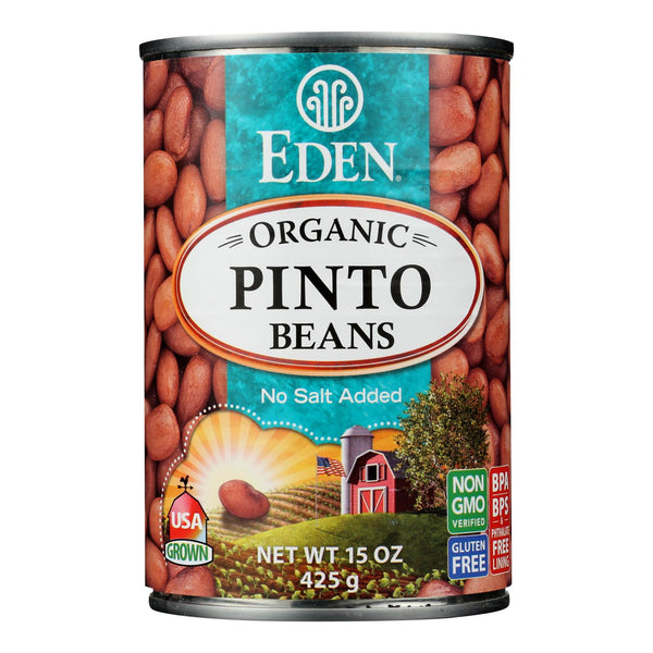 Eden Foods Organic Pinto Beans - Case of 12 - 15 Ounce.