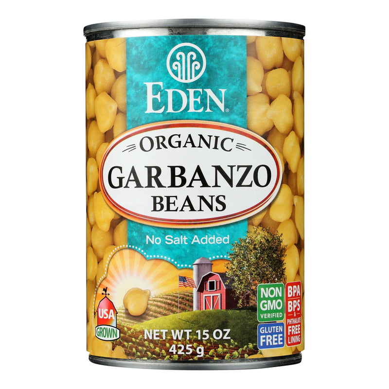 Eden Foods Organic Garbanzo Beans - Case of 12 - 15 Ounce.