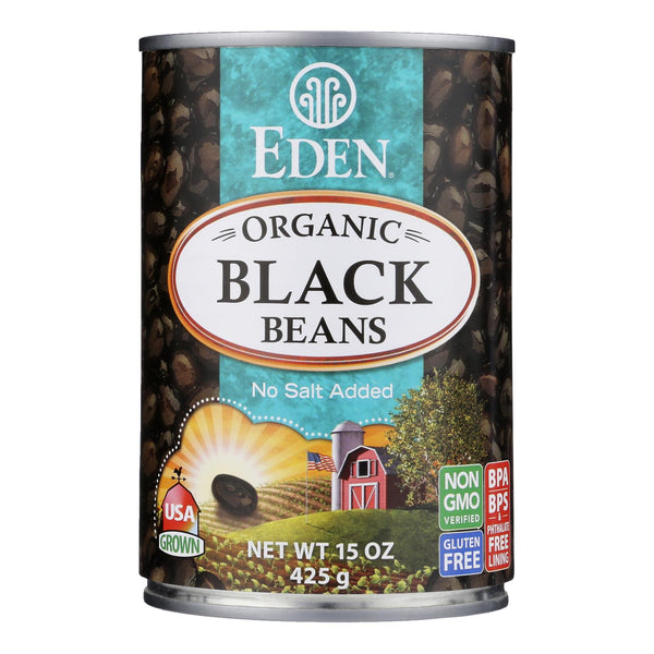 Eden Foods Organic Black Beans - Case of 12 - 15 Ounce.