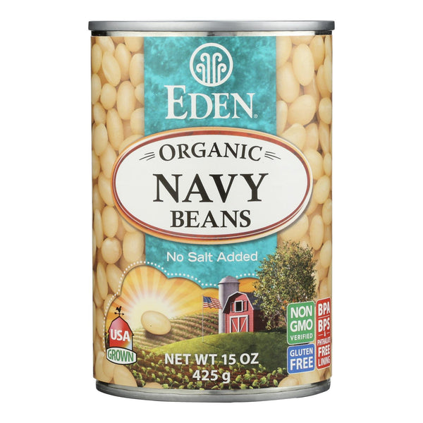 Eden Foods Navy Beans - Organic - Case of 12 - 15 Ounce.