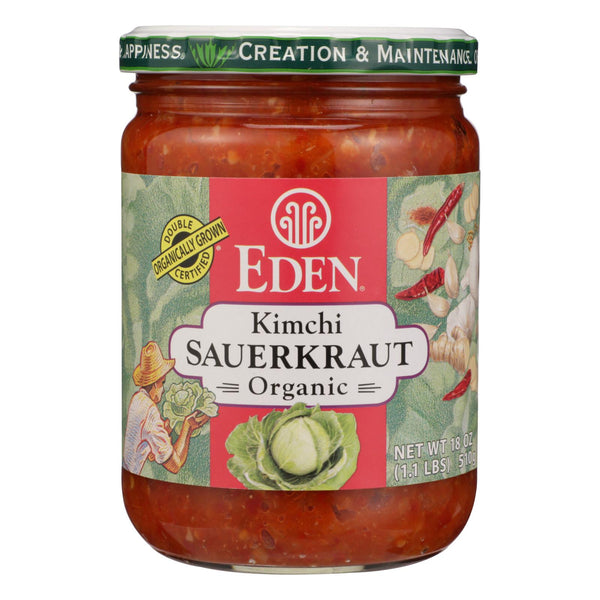 Eden Foods Organic Kimchi Sauerkraut  - Case of 12 - 18 Ounce