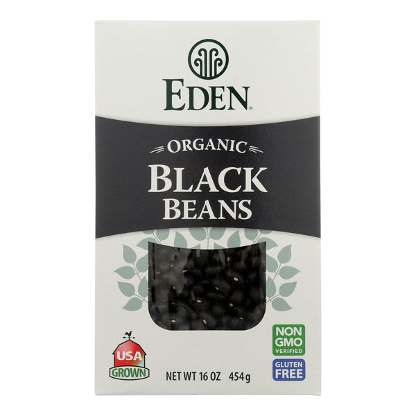Eden Organic Dry Black Turtle Beans  - Case of 12 - 16 Ounce
