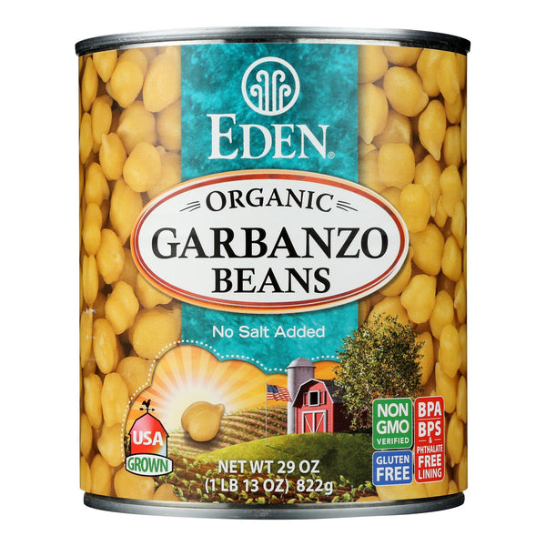 Eden Foods Organic Garbanzo Beans - Case of 12 - 29 Ounce.