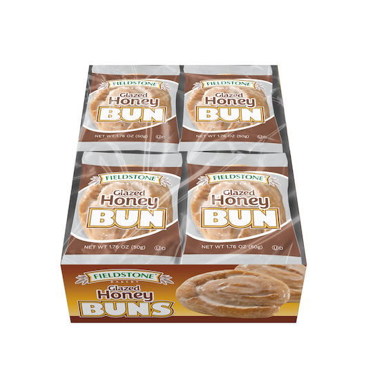 Fieldstone Bakery Honey Bun 1.76 24 Count Packs - 6 Per Case.