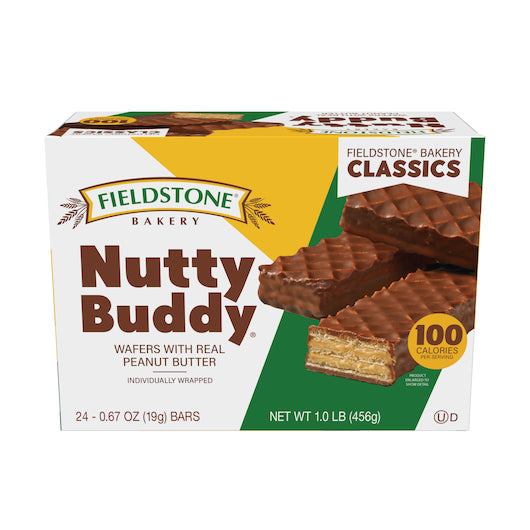 Fieldstone Bakery Nutty Buddy Bar 24 Count Packs - 12 Per Case.