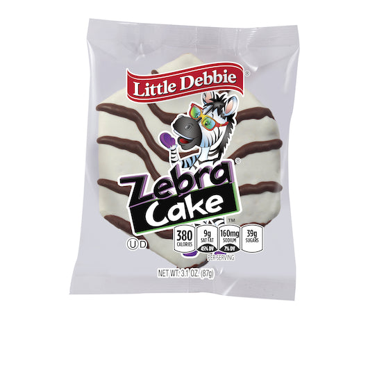 Fieldstone Bakery Little Debbie Vending Zebra Cakes 1 Each - 54 Per Case.