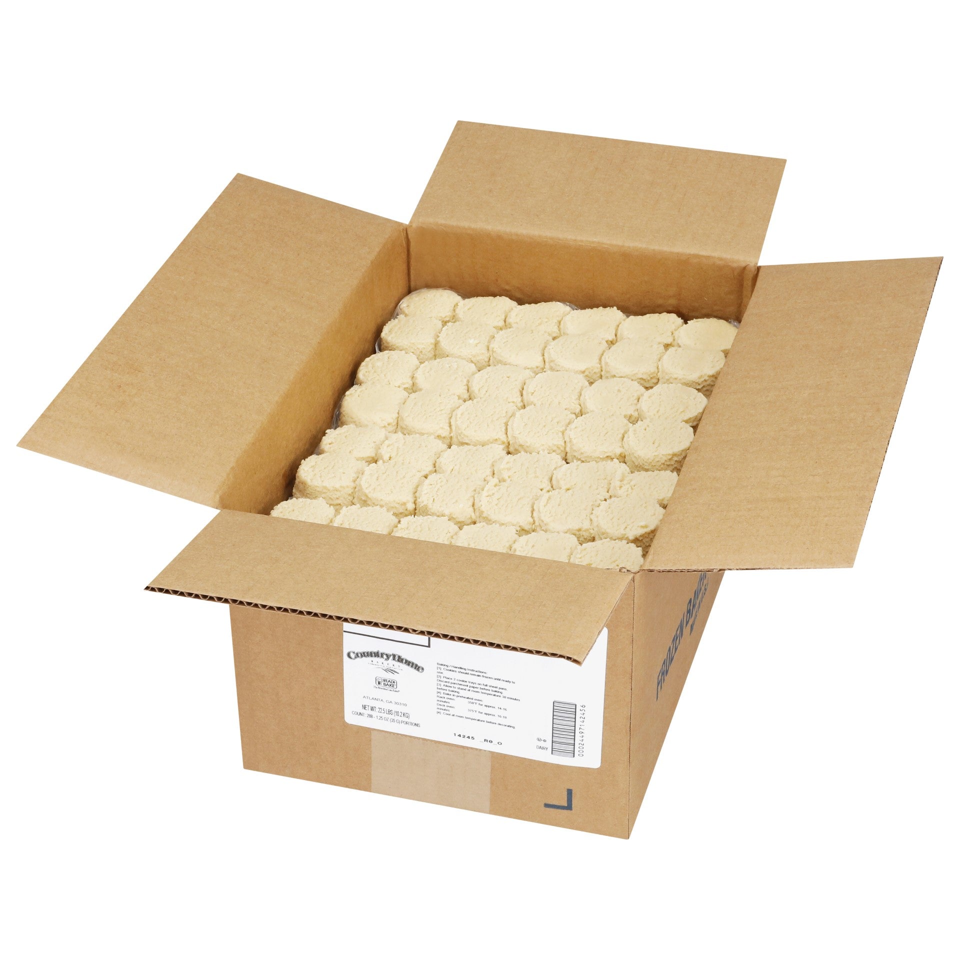 Frozen Sugar Cookie Dough1.25 Ounce Size - 288 Per Case.