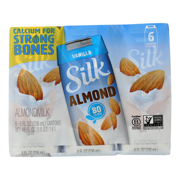Silk Pure Almond Milk - Vanilla - Case of 3 - 8 Fl Ounce.