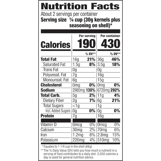 David Roasted And Salted Jalapeno Hot Salsa Jumbo Sunflower Seeds Pack 5.25 Ounce Size - 12 Per Case.