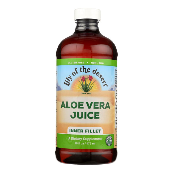 Lily of the Desert - Aloe Vera Juice - Inner Fillet - Case of 12 - 16 fl Ounce.