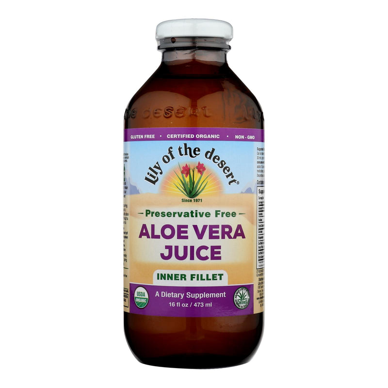 Lily of the Desert - Organic Aloe Vera Juice Inner Fillet - 16 fl Ounce
