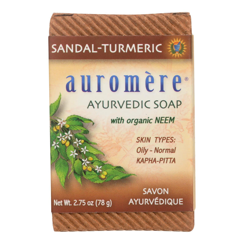 Auromere Ayurvedic Bar Soap Sandalwood-Turmeric - 2.75 Ounce
