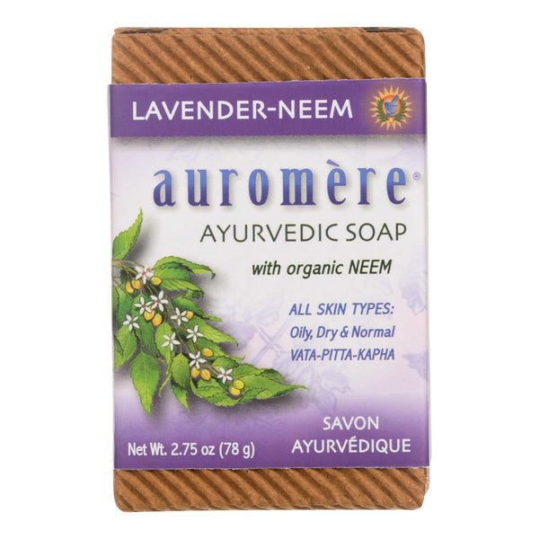 Auromere Bar Soap - Ayurvedic Lavender Neem - 2.75 Ounce