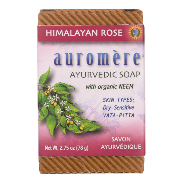Auromere Ayurvedic Bar Soap Himalayan Rose - 2.75 Ounce