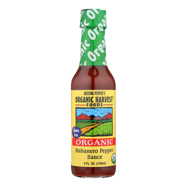 Organic Harvest Pepper Sauce - Habanero - Case of 12 - 5 Ounce.
