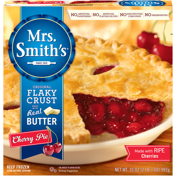 Mrs Smith's Original Flaky Crust Cherry Pie 35 Ounce Size - 6 Per Case.