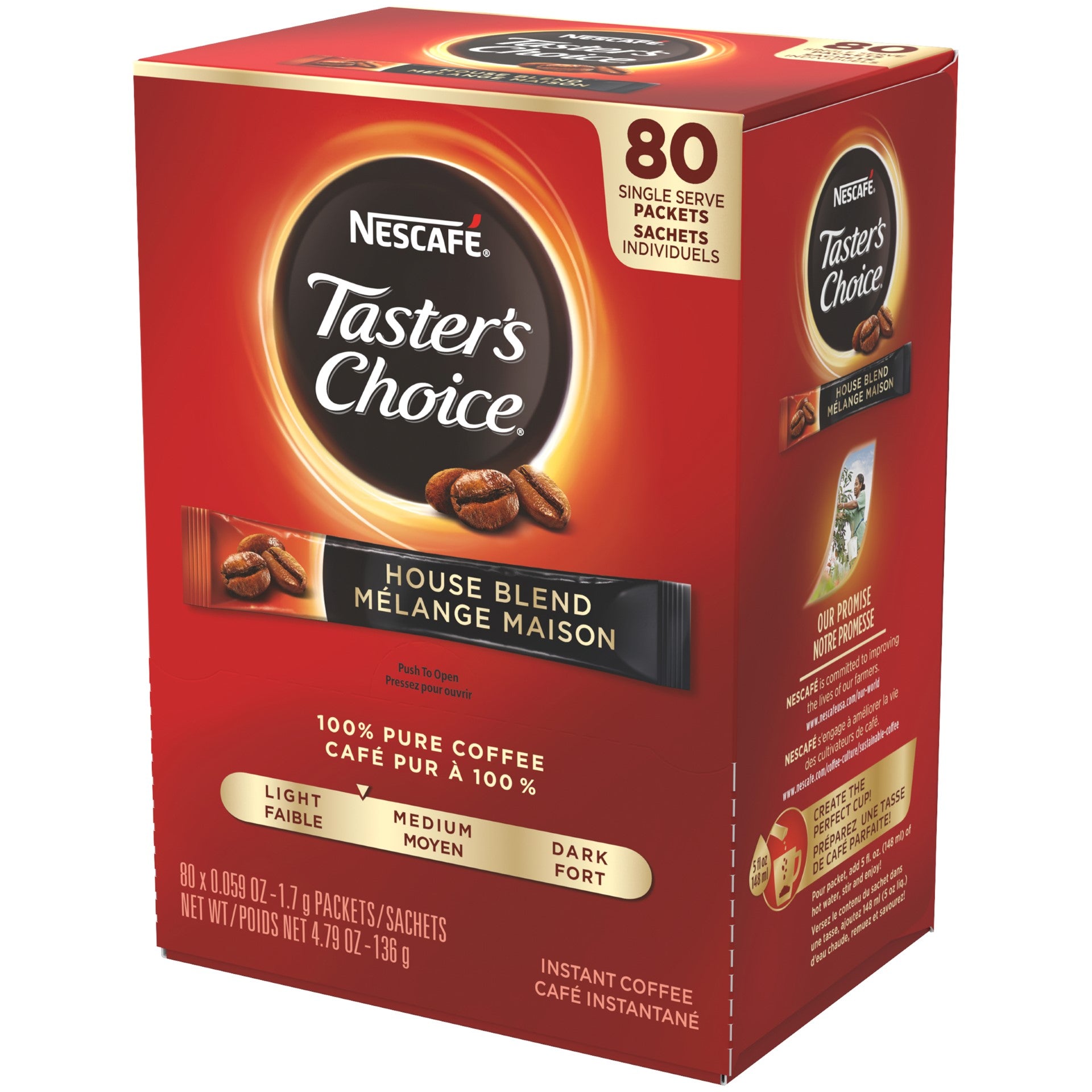 Nescafe Taster's Choice Stick 4.79 Ounce Size - 6 Per Case.