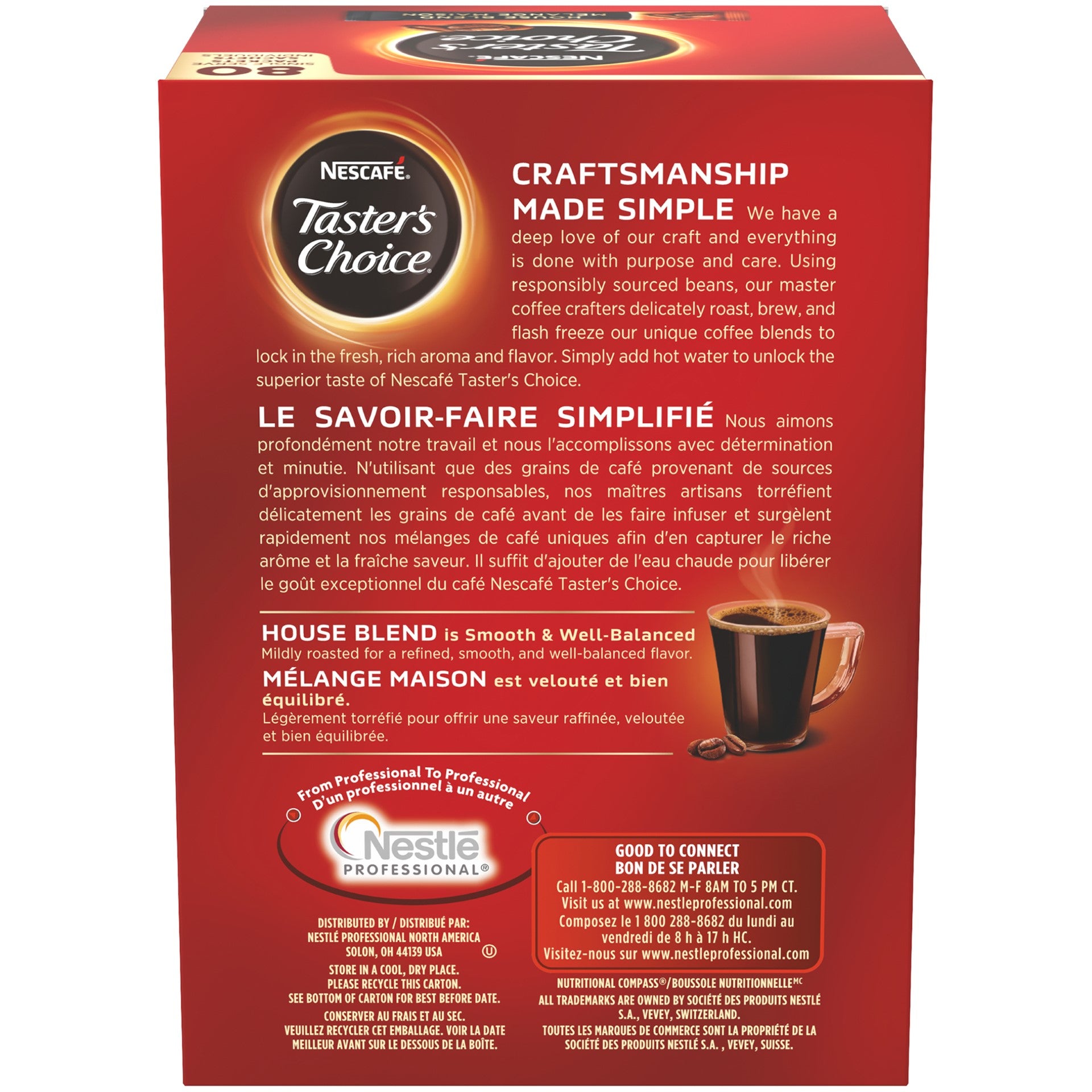 Nescafe Taster's Choice Stick 4.79 Ounce Size - 6 Per Case.