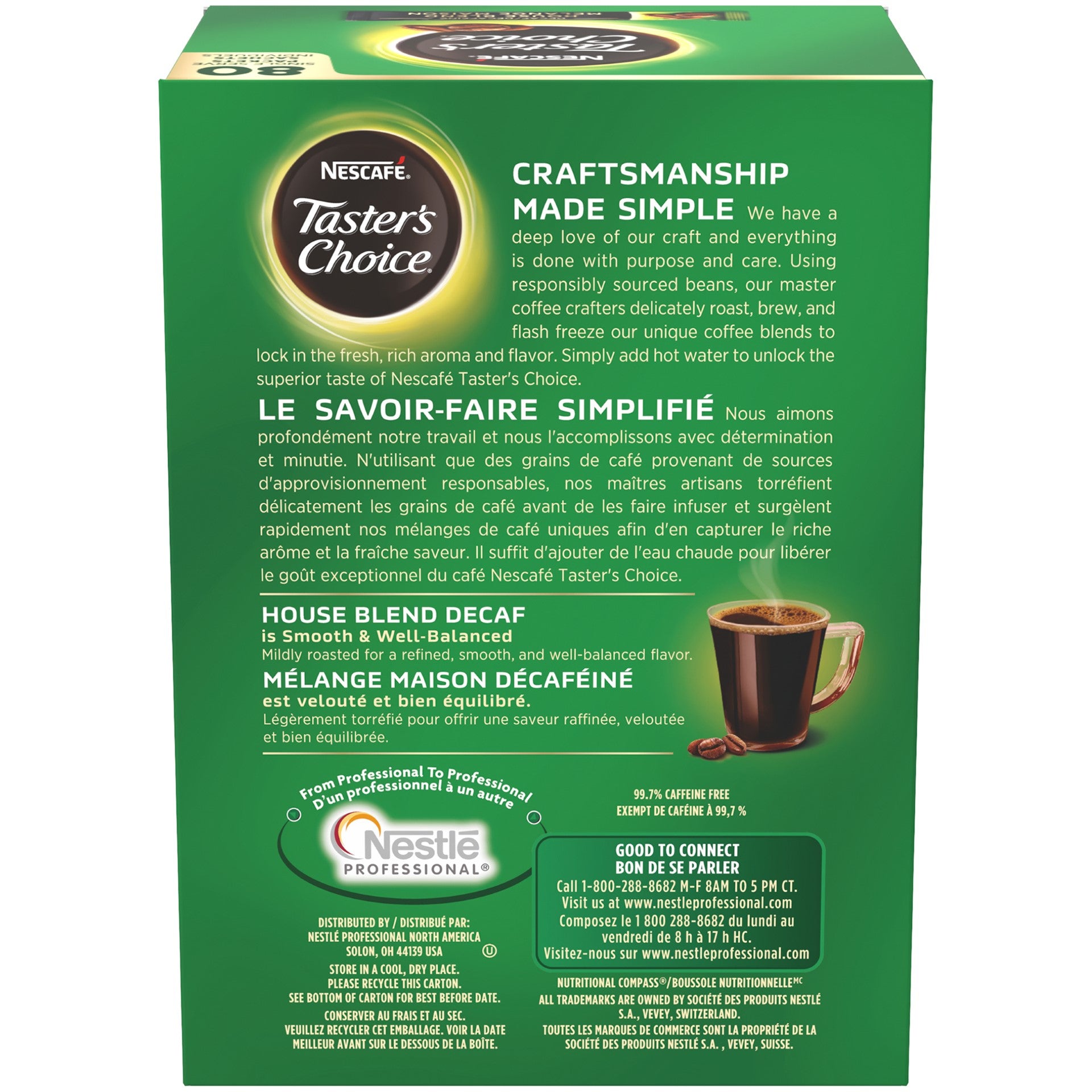 Nescafe Taster's Choice Decaf Stick 4.79 Ounce Size - 6 Per Case.