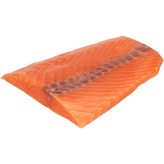 Trident Seafoods 8 Ounce Portion Boneless Skinless Raw Atlantic Salmon 10 Pound Each - 1 Per Case.