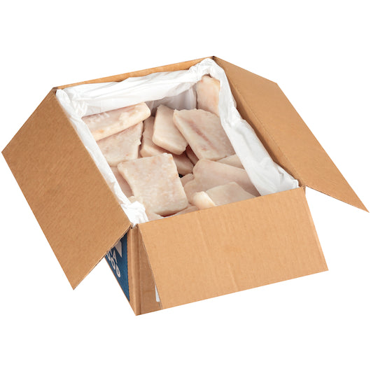 Trident Seafoods Entree Redi™ Alaskan Pollock Fillet 4.2 Ounce Portions, 10 Pound Each - 1 Per Case.