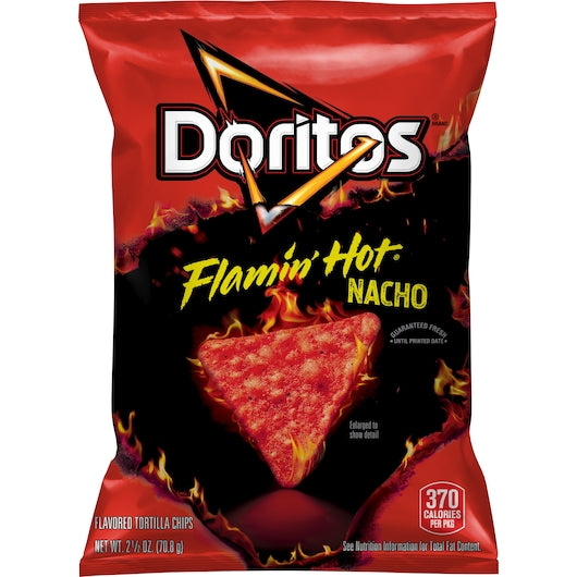 Doritos Flamin Hot NachoXvl 2.5 Ounce Size - 24 Per Case.