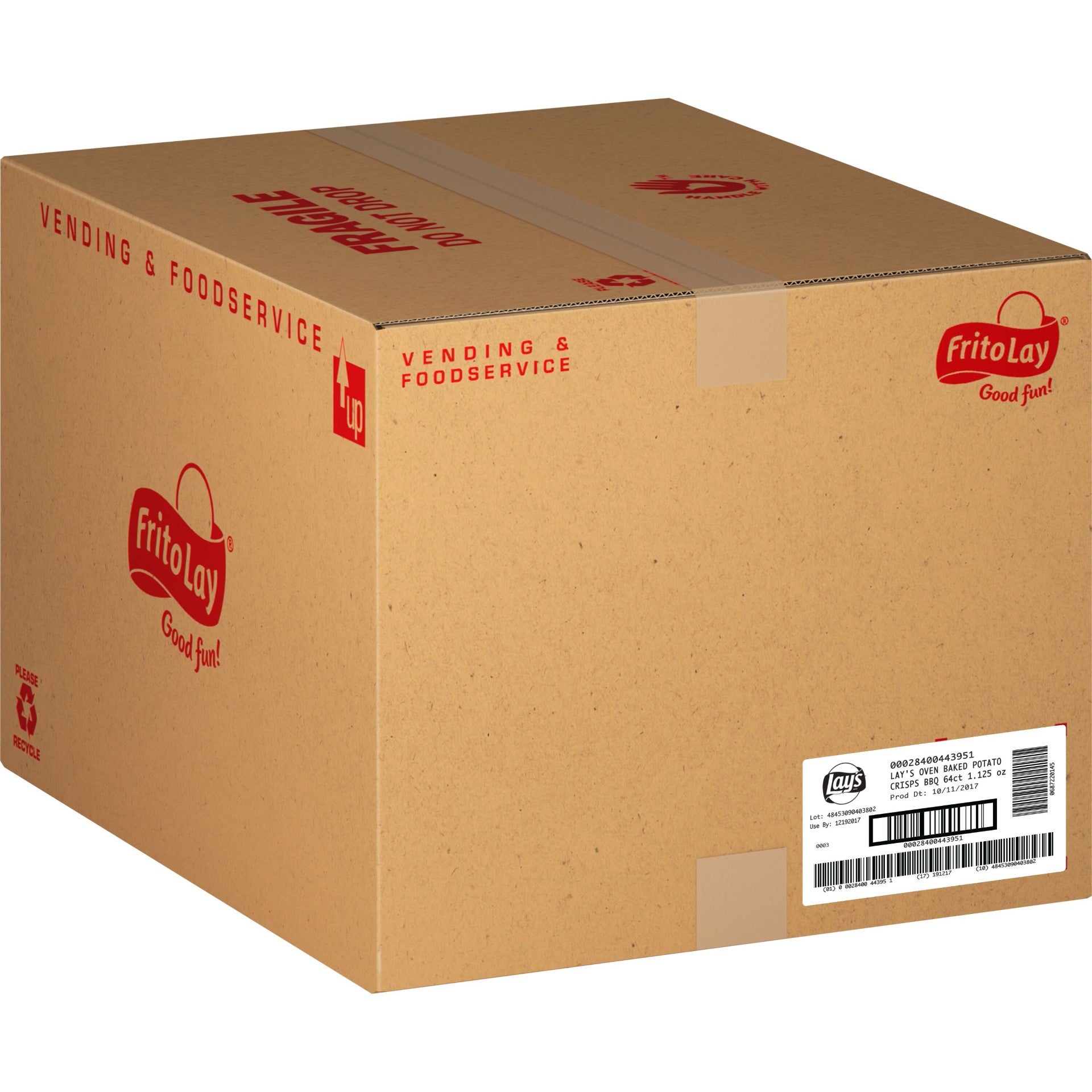 Lay's Baked Potato Crisps BBQ 1.125 Ounce Size - 64 Per Case.