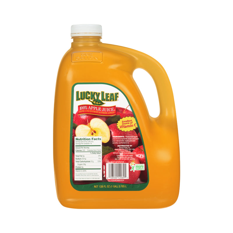 Lucky Leaf Apple Juice 128 Fluid Ounce - 4 Per Case.