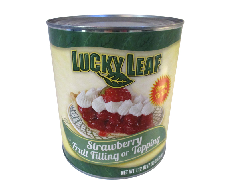 Lucky Leaf Strawberry Fruit Pie Filling Or Topping 112 Ounce Size - 6 Per Case.
