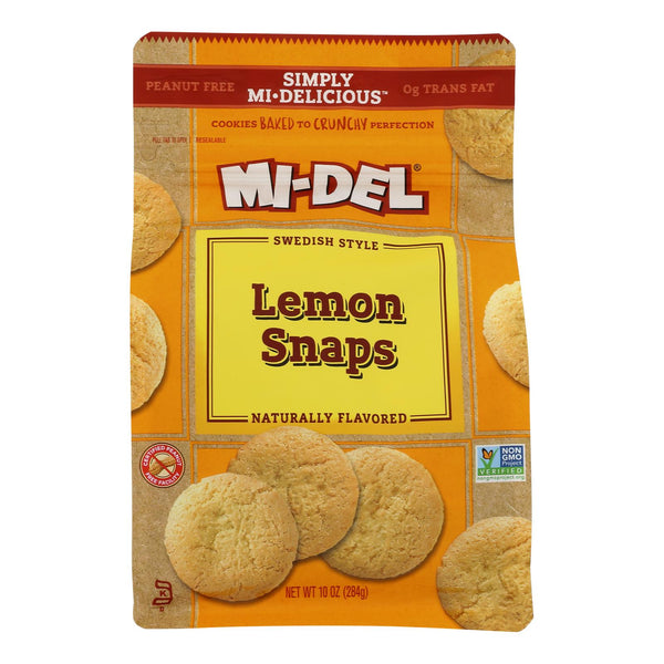 Midel Cookies - Lemon Snaps - Case of 8 - 10 Ounce