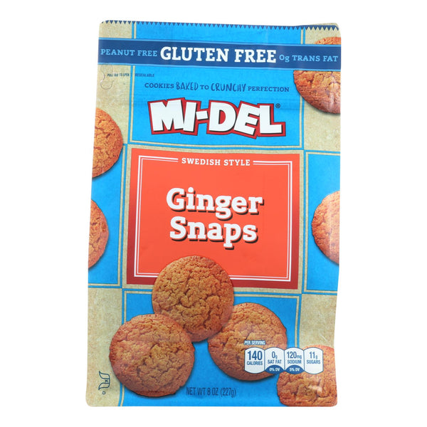 Midel Cookies - Ginger Snaps - Case of 8 - 8 Ounce