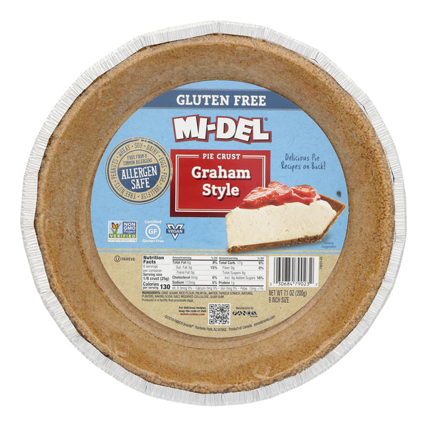 Midel Gluten Free Graham Style Pie Crust - Case of 12 - 7.1 Ounce.