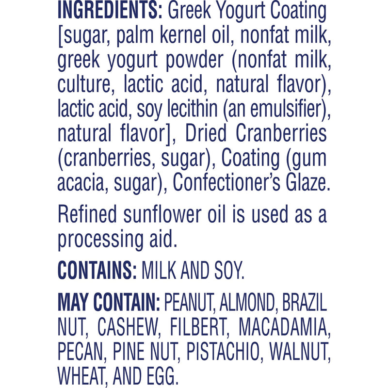 Ocean Spray Craisins Greek Yogurt Covered 5 Ounce Size - 12 Per Case.
