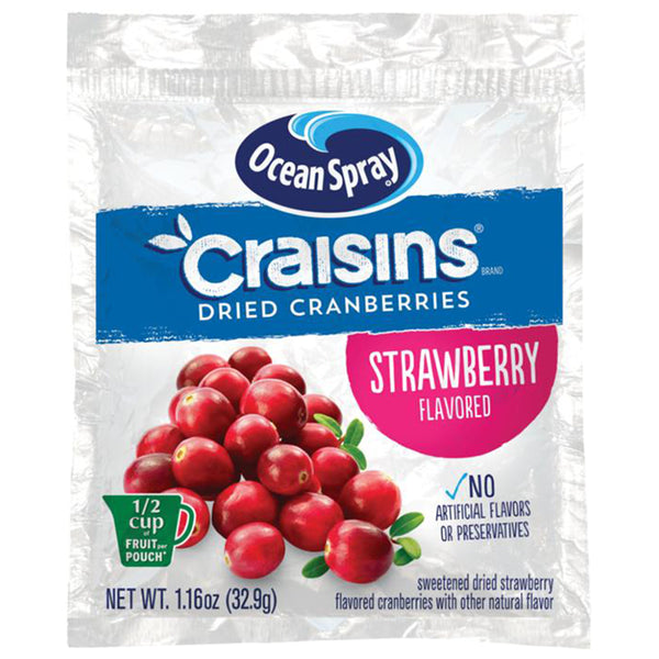 Craisins® Strawberry Non-Fat 1.16 Ounce Size - 200 Per Case.