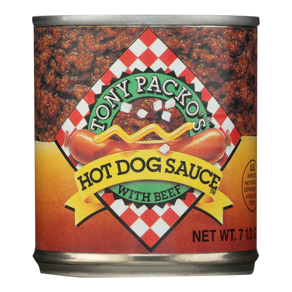 Tony Packo's Hot Dog Sauce With Beef - Case of 12 - 7.5 Ounce