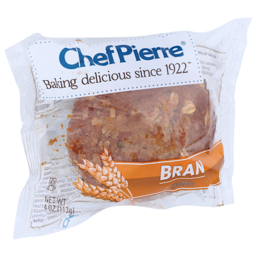 Chef Pierre Bran Individually Wrapped Muffin, 4 Ounce Size - 24 Per Case.