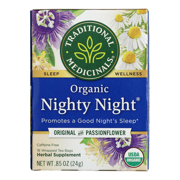Traditional Medicinals Organic Nighty Night Herbal Tea - 16 Tea Bags - Case of 6