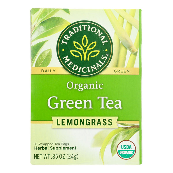 Traditional Medicinals Organic Golden Green Tea - 16 Tea Bags - Case of 6