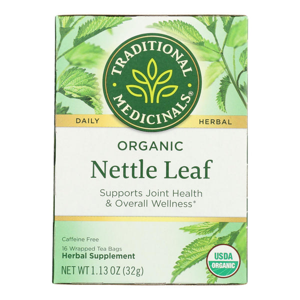 Traditional Medicinals Organic Nettle Leaf Herbal Tea - 16 Tea Bags - Case of 6