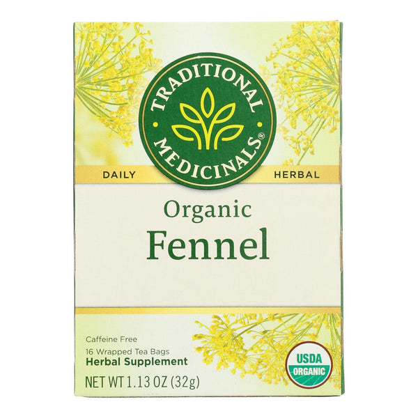 Traditional Medicinals Organic Herbal Tea - Fennel - Case of 6 - 16 Bags
