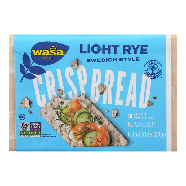 Wasa Crispbread Light Rye - Case of 12 - 9.5 Ounce.